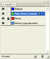 Layers can be used to separate different elements of your page layout.