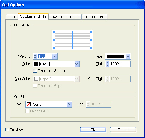 Table formatting can be applied to single cells, rows, columns, or groups of cells.