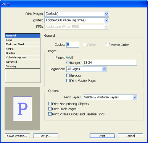 Configure your output settings.