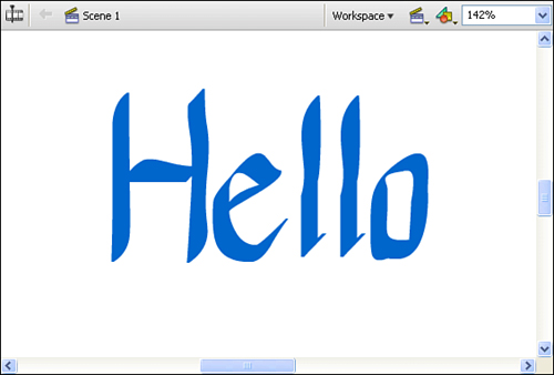 The Brush Shape option affects the style of a drawing. Here’s a calligraphy effect using the angled Brush Shape option.