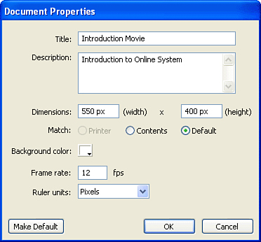 The Document Properties dialog box provides many global settings that should be determined at the beginning of every project.