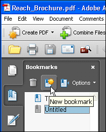 Bookmarks make it easy to navigate through files.