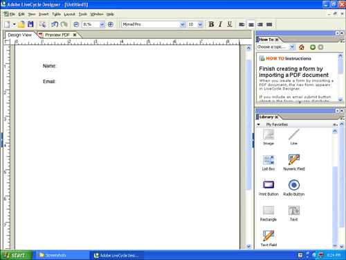 LiveCycle Designer can be used to lay out complex forms.