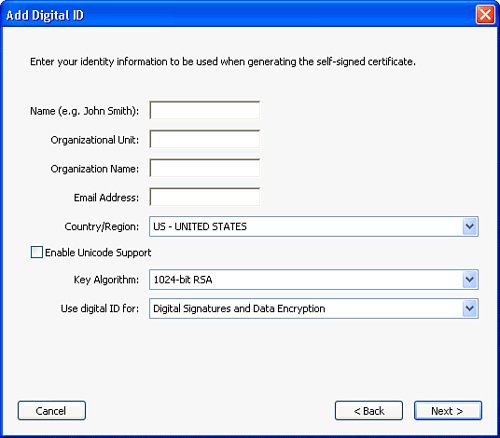 Self-sign your documents.