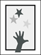 Positioning the border behind the hand and stars.