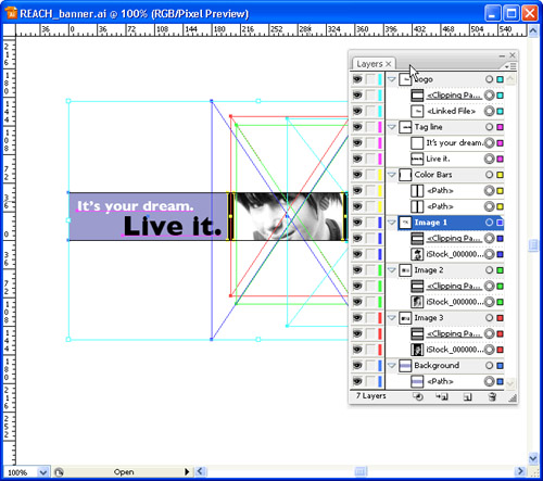 Make all the layers visible and select them in the Layers panel.