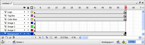 Insert a keyframe containing only the layers that don’t change.