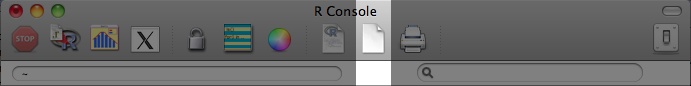 Text editor icon in R GUI