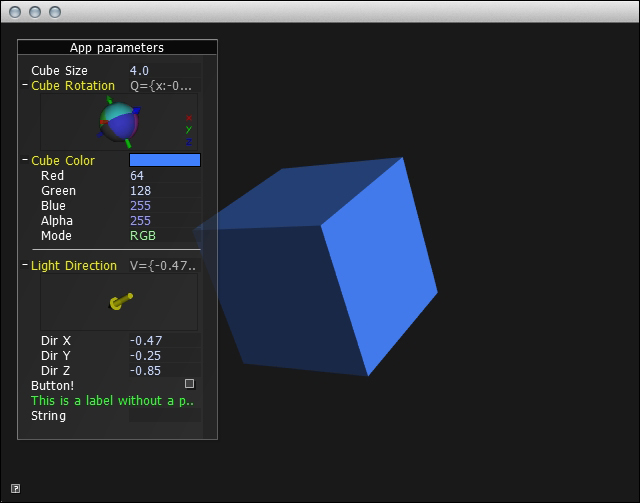 Setting up a GUI for tweaking parameters