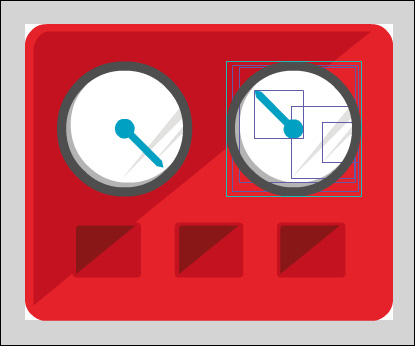 Rotating gauge pointers