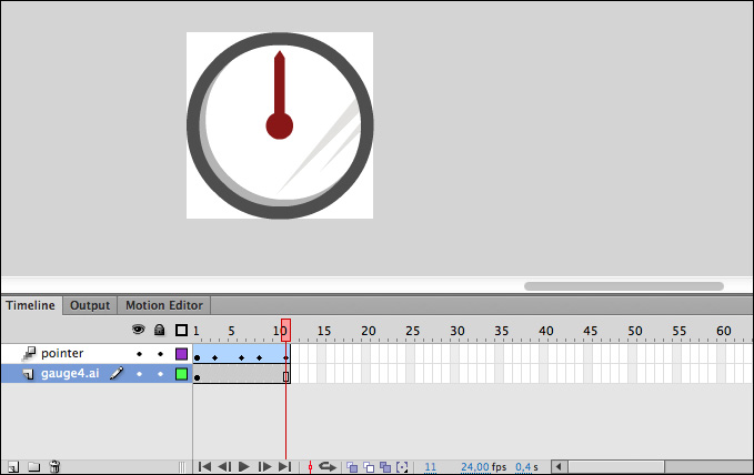 Rotating gauge pointers