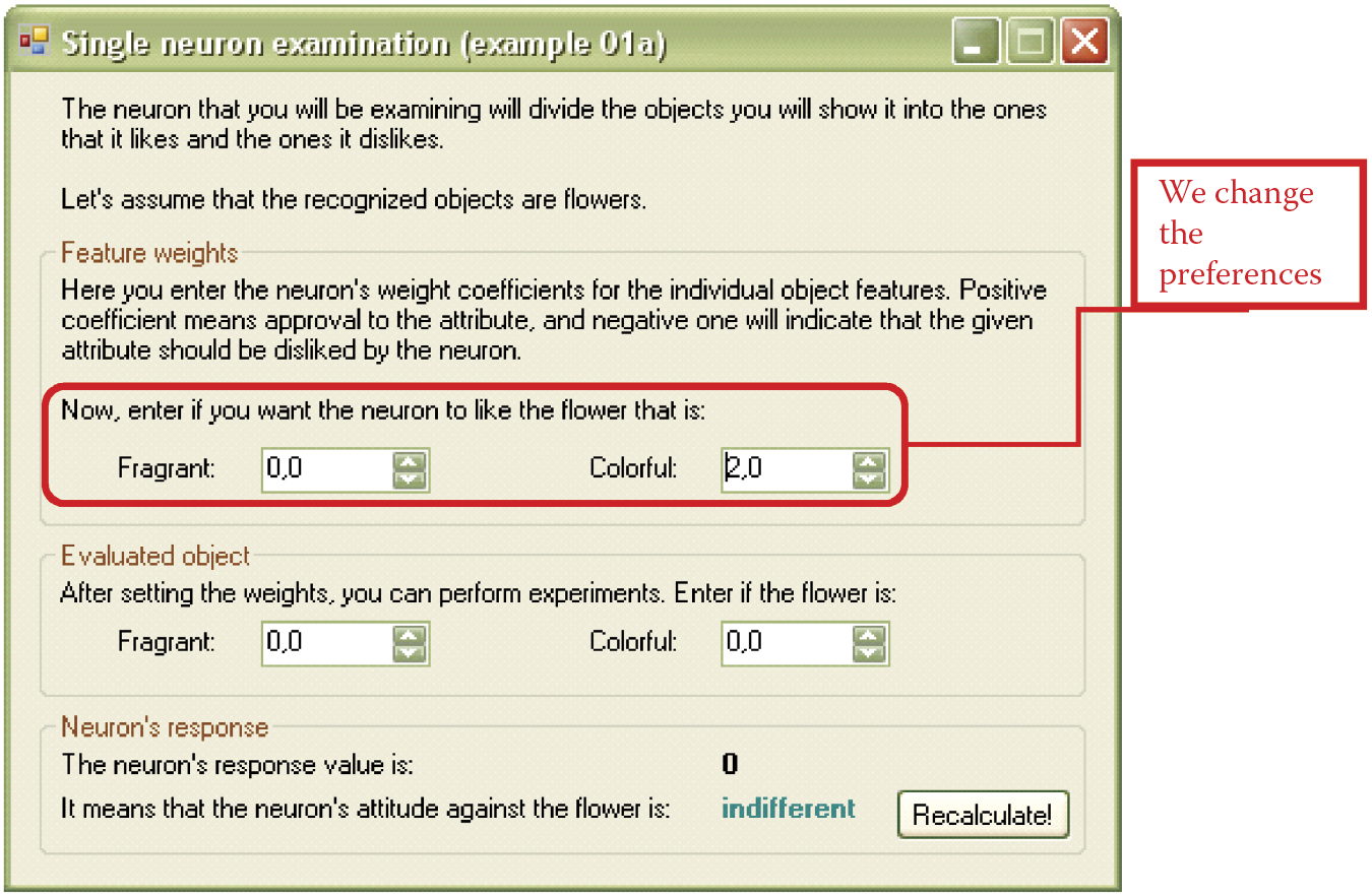 Image of Initial stage of user’s communication with Example 01a program