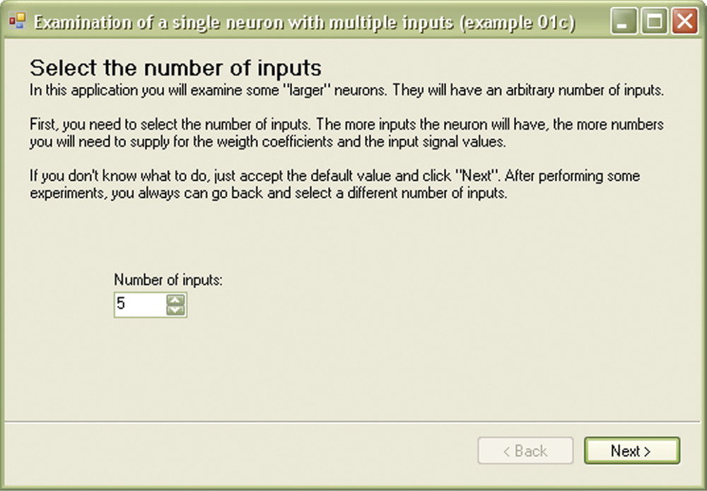 Image of Beginning of conversation with Example 01c program