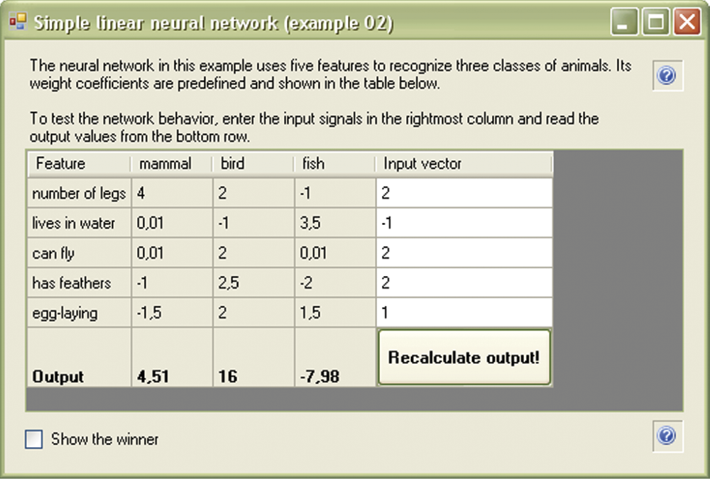 Image of Program working to identify a bird