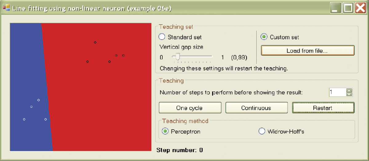 Image of election of custom set of data from user’s file together with example of content of user’s data set file for Example 06e