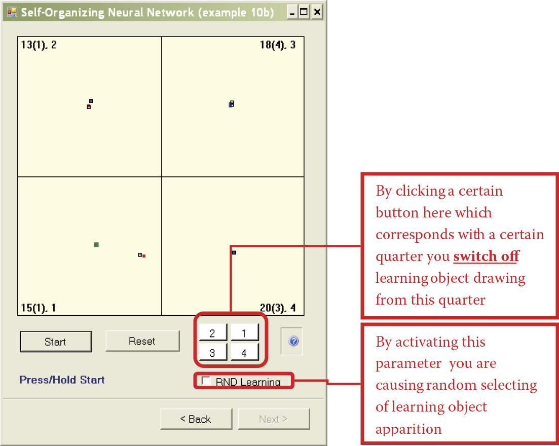 Image of Final stage of machine learning of network composed of ten neurons