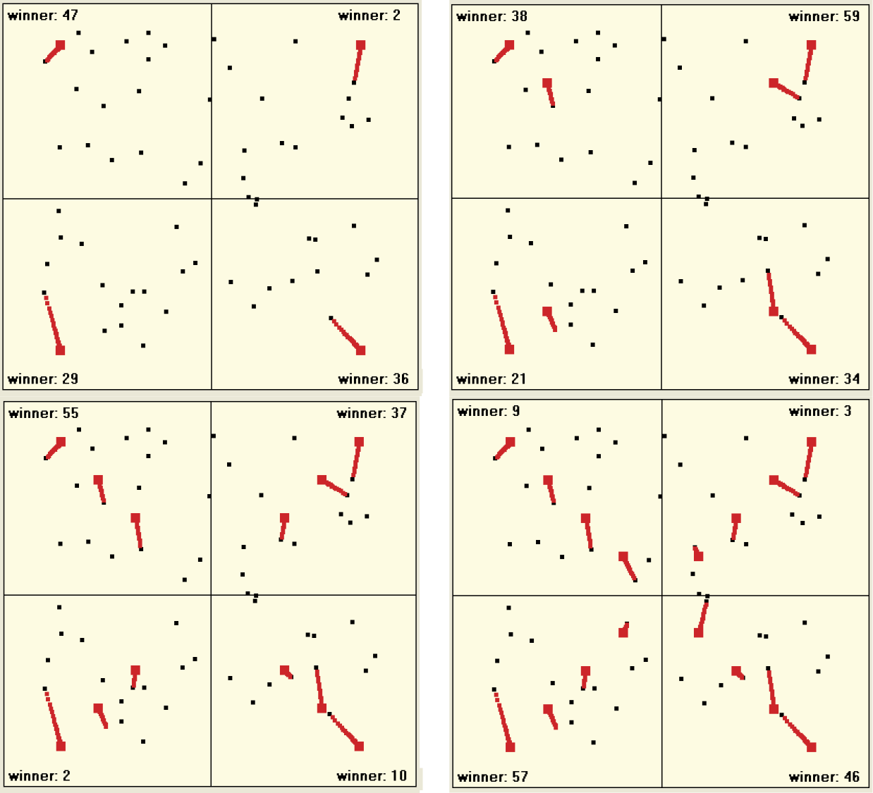 Image of Opportunity to teach recognition of multiple patterns in network with competition