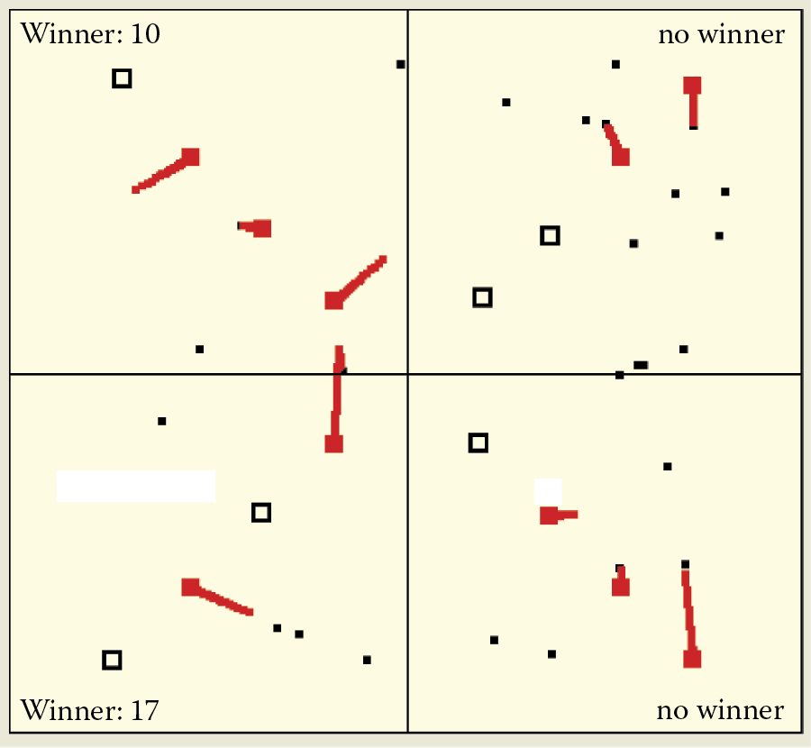 Image of Omission of some classes in network with soft competition