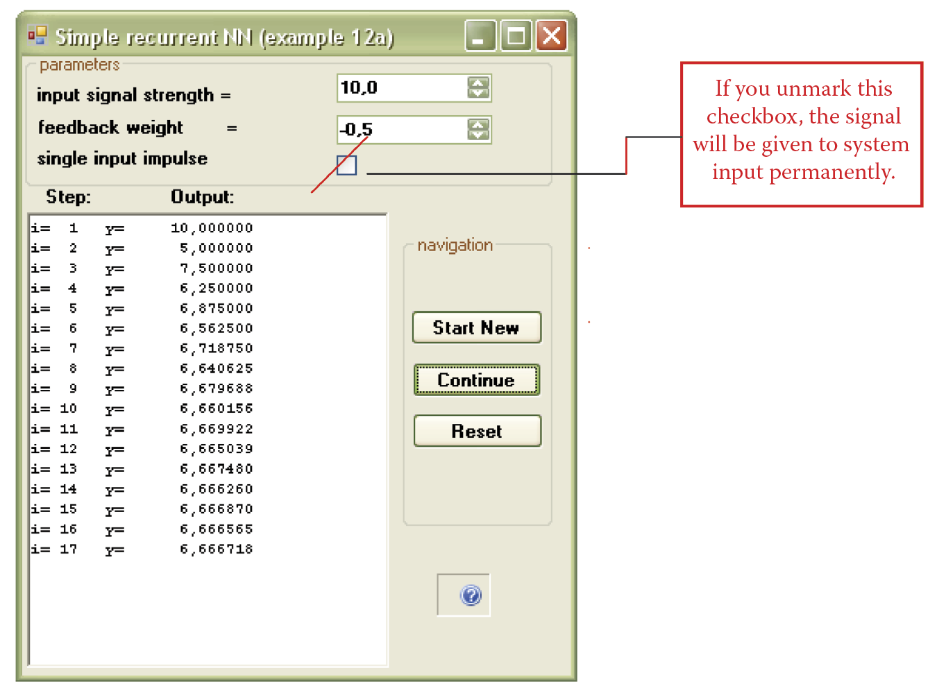 Image of Behavior of system with feedback when established value of input signal is permanent