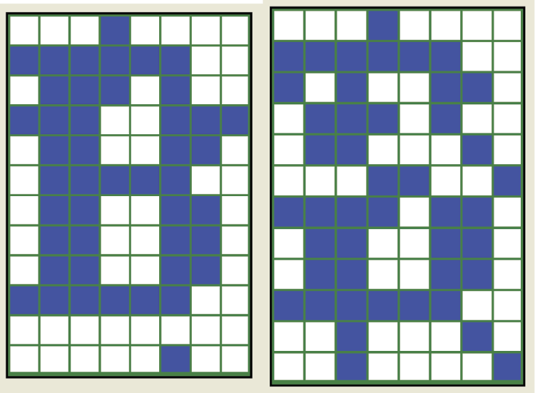 Image of Patterns from which the process of recalling messages stored on the network begins