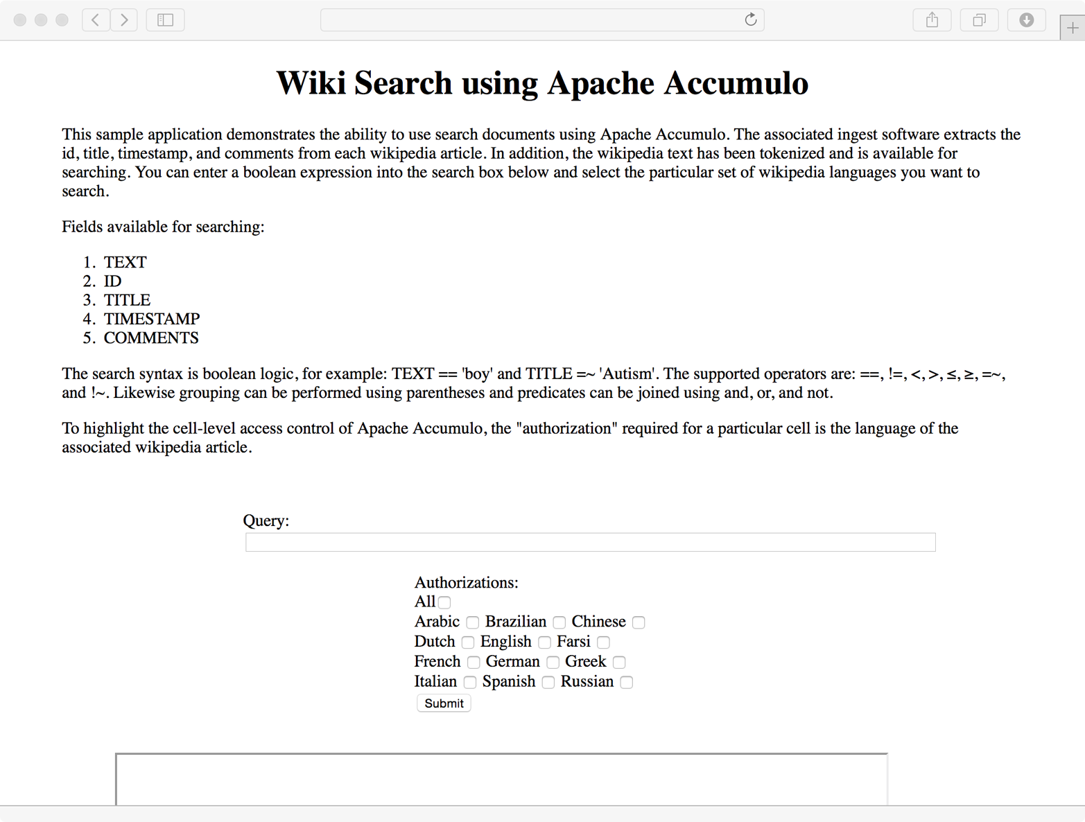 The Wikisearch UI