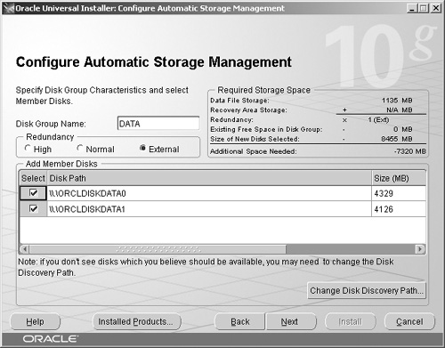 Configure Automatic Storage Management