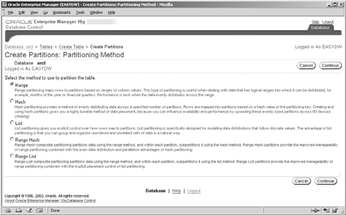 Choosing the Partitioning Method