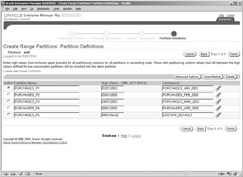 Editing Partition Definitions