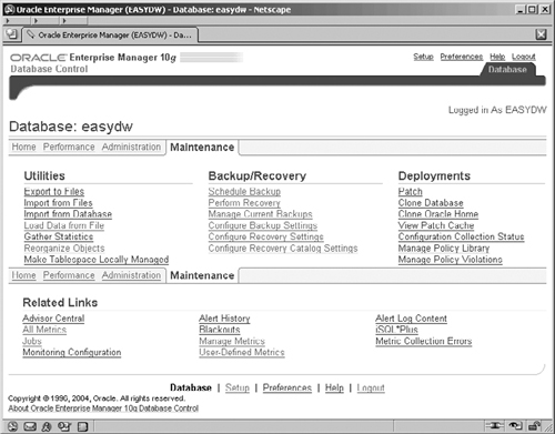 Accessing SQL*Loader from Enterprise Manager