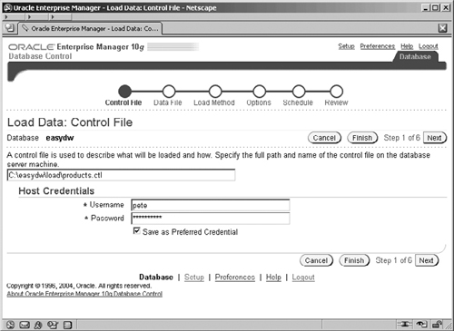 Identifying the Control File