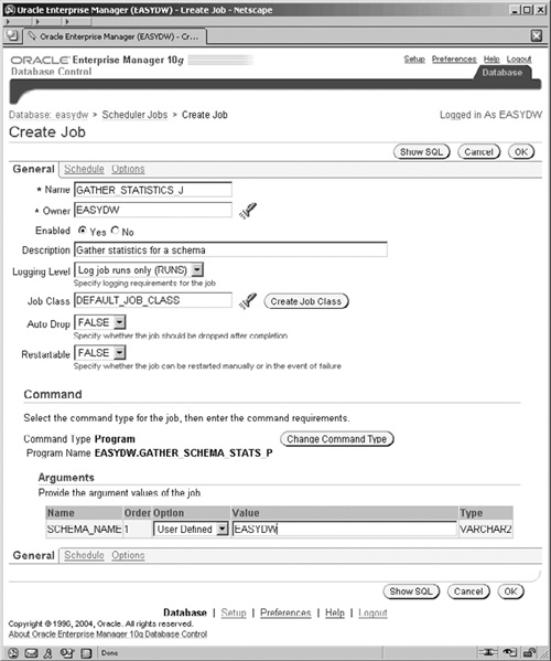 Setting the Job-Specific Parameters