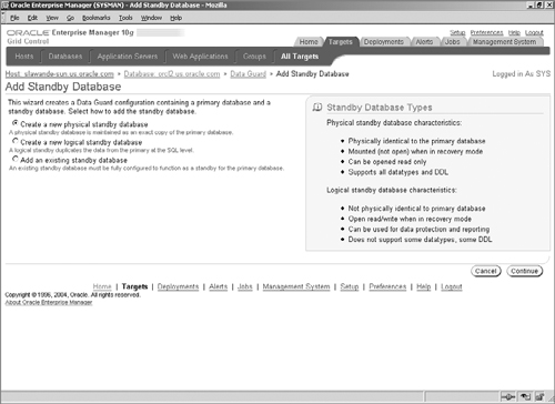 Adding a Standby Database