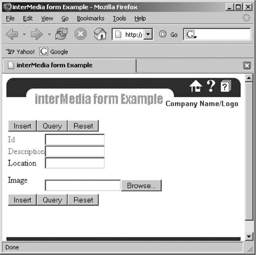 Created Oracle Portal Form