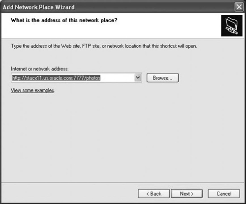 Adding Network Place in Windows Explorer Step 1