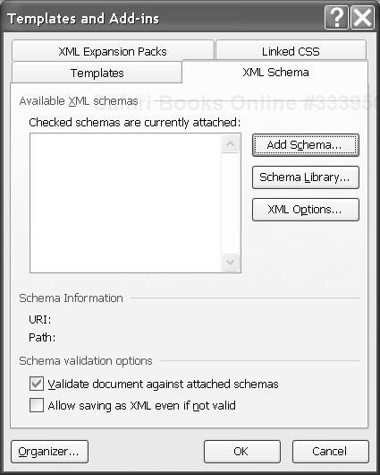 The XML Schema tab
