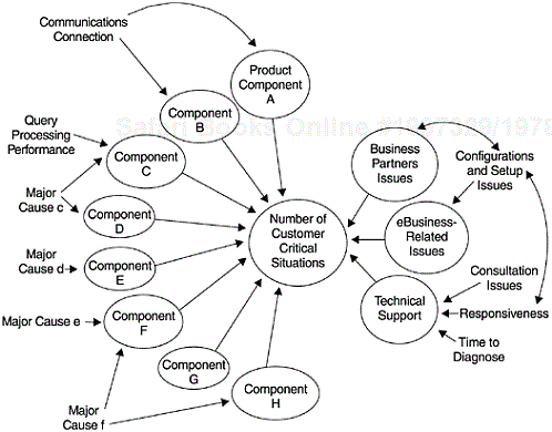 A Diagram of Complex Relationships Associated with Customer-Critical Situations of a Software Product