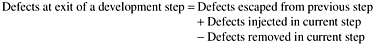 Phase-Based Defect Removal Model