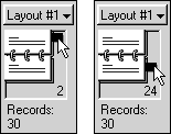 Jump ahead in the records by grabbing the bookmark bar and dragging it downward. Dragging it upward will let you move backward through the records.