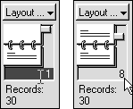 You can directly enter a record number by clicking the number just below the flipbook or by pressing the key. Type in a new record number, press (Windows) or (Mac), and you’re there.