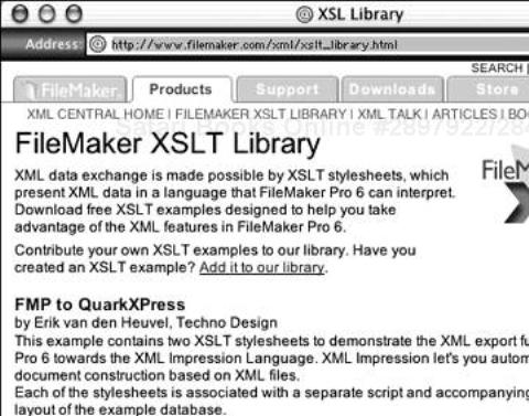 FileMaker’s free online exchange offers an ever-growing collection of XML-based templates.