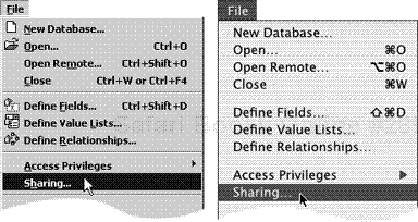 To share a file over the Web, open it and choose File > Sharing.