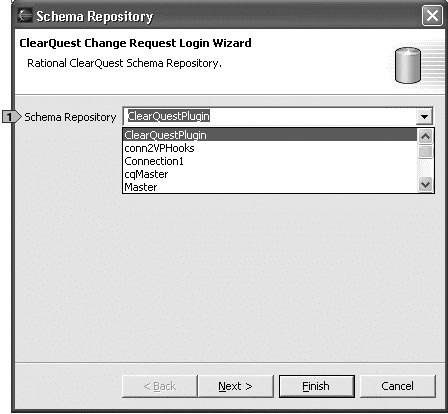 Schema Repository window