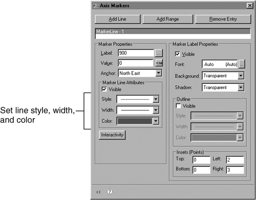 Marker line formatting options