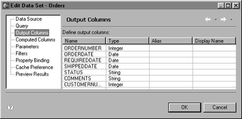 Output Columns