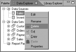 Deleting a data source