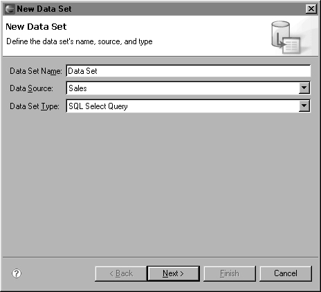 Defining a data set