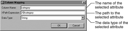 Column mapping properties