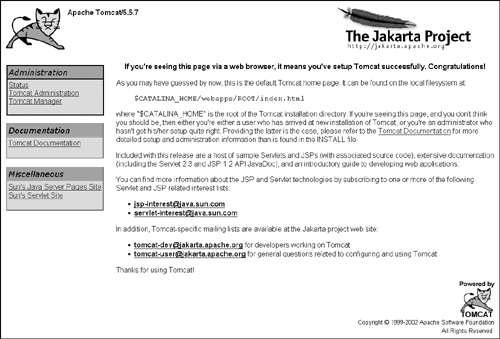 Apache Tomcat home page