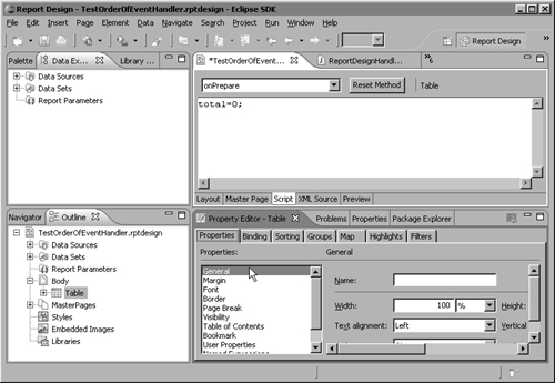 Code entry for the onPrepare() method