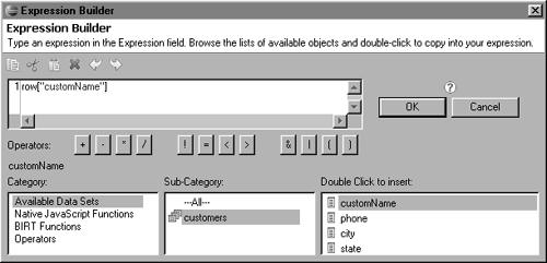 Expression builder